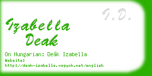 izabella deak business card